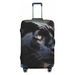 Animal Panther print Travel Luggage Cover Elastic Washable Suitcase Cover Baggage Protector For 18-32 Inch Luggage, Schwarz , L von AdaNti
