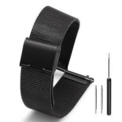 Adallor® Uhrenarmbander 20mm 22mm 24mm 18mm 16mm Uhrenarmbänder, Smartwatch Ersatzarmbã¤nder Zubehör, Metall Mesh Wechselarmband für Herren Damen mit Uhrenwerkzeug, Ersatzarmband Edelstahl von Adallor