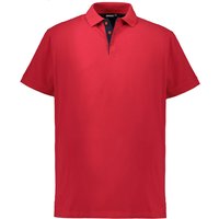 ADAMO Piqué-Poloshirt mit kontrastfarbener Knopfleiste von Adamo