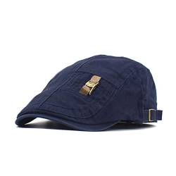 Adantico Herren Baumwolle Schirmmützen Flat Cap (Blau) von Adantico