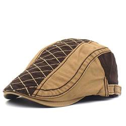 Adantico Herren Baumwolle Schirmmützen Flat Cap (Braun) von Adantico