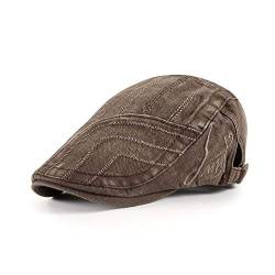 Adantico Herren Baumwolle Schirmmützen Flat Cap (Kaffee) von Adantico