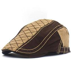 Adantico Herren Baumwolle Schirmmützen Flat Cap (Khaki) von Adantico