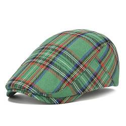 Adantico Herren Damen Schirmmützen Plaid Muster (Grün) von Adantico