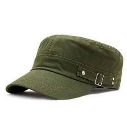 Adantico Unisex Militär Armee Kappe Einstellbar Baseballmütze Flat Cap (Grün) von Adantico