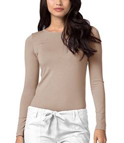 Adar Damen Untershirt - Langärmeliges Komfort T-Shirt - 2900 - Khaki - XS von Adar Uniforms
