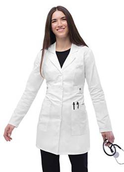 Adar Pop-Stretch Damen Laborkittel - 92 cm Tab-Waist Labormantel - 3304 - White - 3X von Adar Uniforms