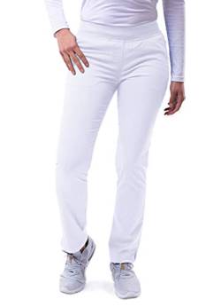 Adar Pro Damen Kittel - Massgeschneiderte medizinische Yoga Hose - P7102 - White - M von Adar Uniforms