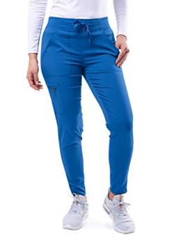 Adar Pro Damen Kittel - Ultimative medizinische Yoga Jogger Hose - groß - P7104 - Royal Blue - XS von Adar Uniforms