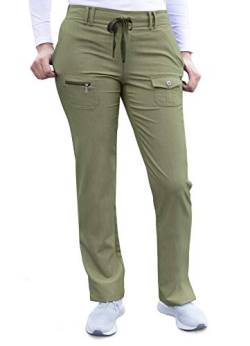 Adar Pro heidekraut Damen Kittel - Medizinische Skinny Yoga Hose - P4100H - Heather Olive - XL von Adar Uniforms