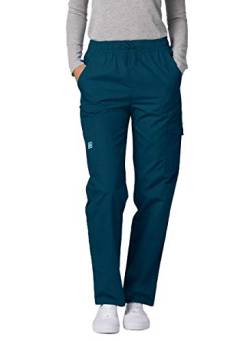 Adar Universal Damen Pflegebekleidung - lockere Cargo Hose - 506 - Caribbean Blue - M von Adar Uniforms