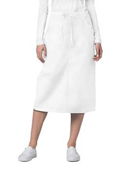 Adar Universal Damen medizinischer Rock - Mittellanger Rock mit Kordelzug - 707 - White - 20 von Adar Uniforms