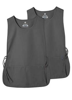 Adar Universal Schürze 2er Pack - Unisex Schürze - 7022 - Pewter - R von Adar Uniforms