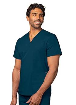 Adar Universal Unisex Pflegebekleidung - Medizinische Tunika mit V-Ausschnitt - 601 - Caribbean Blue - 3X von Adar Uniforms