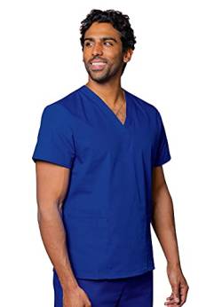 Adar Universal Unisex Pflegebekleidung - Medizinisches Top mit V-Ausschnitt - 2600 - Royal Blue - XL von Adar Uniforms