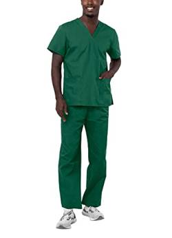 Adar Universal Unisex Pflegebekleidung - Unisex Set mit Kordelzug - 701 - Hunter Green - XL von Adar Uniforms