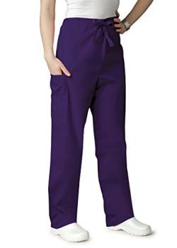 Adar Universal Unisex Pflegebekleiung - lockere Hose mit Kordelzug - 504 - Purple - S von Adar Uniforms