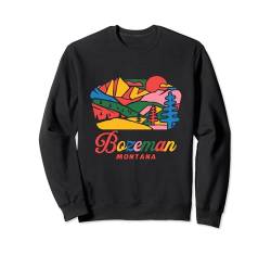 Bunte Kritzelei-Grafik Bozeman Montana Sweatshirt von Adel's Holiday Gift And Souvenir