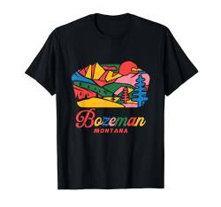 Bunte Kritzelei-Grafik Bozeman Montana T-Shirt von Adel's Holiday Gift And Souvenir