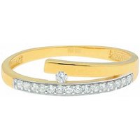 Adelia´s Fingerring 333 Gold Ring mit Zirkonia, Goldschmuck für Damen von Adelia´s