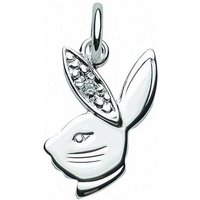 Adelia´s Kettenanhänger 925 Silber Anhänger Hasenkopf mit Zirkonia, 925 Sterling Silber mit Zirkonia Silberschmuck für Damen von Adelia´s