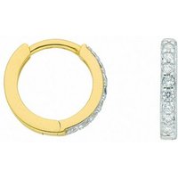 Adelia´s Paar Ohrhänger 1 Paar 333 Gold Ohrringe / Creolen mit Zirkonia, 333 Gold mit Zirkonia Goldschmuck für Damen von Adelia´s