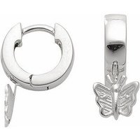 Adelia´s Paar Ohrhänger 1 Paar 925 Silber Ohrringe / Creolen Schmetterling Ø 10,9 mm, 925 Sterling Silber Silberschmuck für Damen von Adelia´s