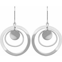Adelia´s Paar Ohrhänger 1 Paar 925 Silber Ohrringe / Ohrhänger Ø 27 mm, 925 Sterling Silber Silberschmuck für Damen von Adelia´s
