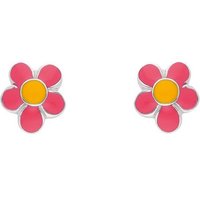 Adelia´s Paar Ohrhänger 1 Paar 925 Silber Ohrringe / Ohrstecker Blüte - rosa, 925 Sterling Silber Silberschmuck für Damen von Adelia´s