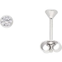 Adelia´s Paar Ohrhänger 1 Paar 925 Silber Ohrringe / Ohrstecker mit Zirkonia Ø 3,5 mm, 925 Sterling Silber mit Zirkonia Silberschmuck für Damen von Adelia´s