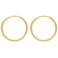 Adelia´s Paar Ohrhänger 333 Gold Ohrringe Creolen Ø 15 mm, Goldschmuck für Damen von Adelia´s