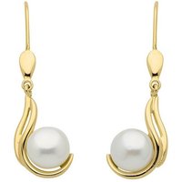 Adelia´s Paar Ohrhänger 333 Gold Ohrringe Ohrhänger, mit Süßwasser Zuchtperle Goldschmuck für Damen von Adelia´s