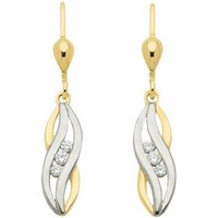 Adelia´s Paar Ohrhänger 333 Gold Ohrringe Ohrhänger mit Zirkonia, mit Zirkonia Goldschmuck für Damen von Adelia´s