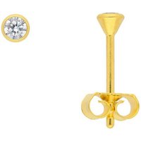 Adelia´s Paar Ohrhänger 333 Gold Ohrringe Ohrstecker Ø 3 mm, mit Zirkonia Goldschmuck für Damen von Adelia´s