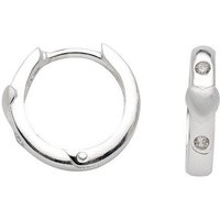 Adelia´s Paar Ohrhänger 925 Silber Ohrringe Creolen Herz Ø 13,8 mm, mit Zirkonia Silberschmuck für Damen von Adelia´s