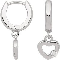 Adelia´s Paar Ohrhänger 925 Silber Ohrringe Creolen Ø 11,7 mm, mit Zirkonia Silberschmuck für Damen von Adelia´s