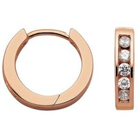 Adelia´s Paar Ohrhänger 925 Silber Ohrringe Creolen Ø 14,5 mm, mit Zirkonia Silberschmuck für Damen von Adelia´s