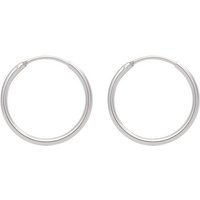 Adelia´s Paar Ohrhänger 925 Silber Ohrringe Creolen Ø 15 mm, Silberschmuck für Damen von Adelia´s