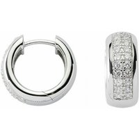 Adelia´s Paar Ohrhänger 925 Silber Ohrringe Creolen mit Zirkonia Ø 17,3 mm, mit Zirkonia Silberschmuck für Damen von Adelia´s