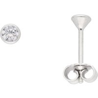 Adelia´s Paar Ohrhänger 925 Silber Ohrringe Ohrstecker Ø 3,5 mm, mit Zirkonia Silberschmuck für Damen von Adelia´s