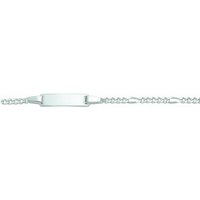 Adelia´s Silberarmband 925 Silber Figaro Armband 14 cm, 925 Sterling Silber Silberschmuck für Damen von Adelia´s