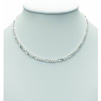 Adelia´s Silberkette 925 Silber Figaro Halskette 50 cm Ø 3,4 mm, Silberschmuck für Damen von Adelia´s