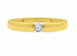 Fingerring ADELIA´S "585 Gold Ring mit Zirkonia" Fingerringe Gr. 50, Gelbgold 585, goldfarben Damen Fingerringe von Adelia´s
