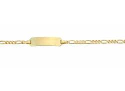 Goldarmband ADELIA´S "333 Gold Figaro Armband 14 cm" Armbänder Gr. 14, Gelbgold 333, goldfarben (gold) Damen Armbänder Gold von Adelia´s