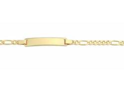 Goldarmband ADELIA´S "333 Gold Figaro Armband 16 cm Ø 3 mm" Armbänder Gr. 16, Gelbgold 333, goldfarben (gold) Damen Armbänder Gold von Adelia´s