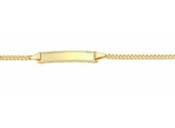 Goldarmband ADELIA´S "333 Gold Flach Panzer Armband 14 cm" Armbänder Gr. 14, Gelbgold 333, goldfarben (gold) Damen Armbänder Gold von Adelia´s