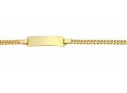 Goldarmband ADELIA´S "333 Gold Flach Panzer Armband 14 cm Ø 3 mm" Armbänder Gr. 14, Gelbgold 333, goldfarben (gold) Damen Armbänder Gold von Adelia´s
