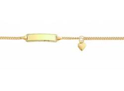 Goldarmband ADELIA´S "333 Gold Flach Panzer Armband Mit Motiven 14 cm" Armbänder Gr. 14, Gelbgold 333, goldfarben (gold) Damen Armbänder Gold von Adelia´s