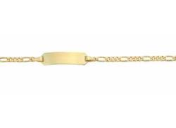 Goldarmband ADELIA´S "585 Gold Figaro Armband 14 cm" Armbänder Gr. 14, Gelbgold 585, goldfarben (gold) Damen Armbänder Gold von Adelia´s