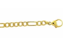 Goldarmband ADELIA´S "585 Gold Figaro Armband 19 cm Ø 4 mm" Armbänder Gr. 19, Gelbgold 585, goldfarben (gold) Damen Armbänder Gold von Adelia´s